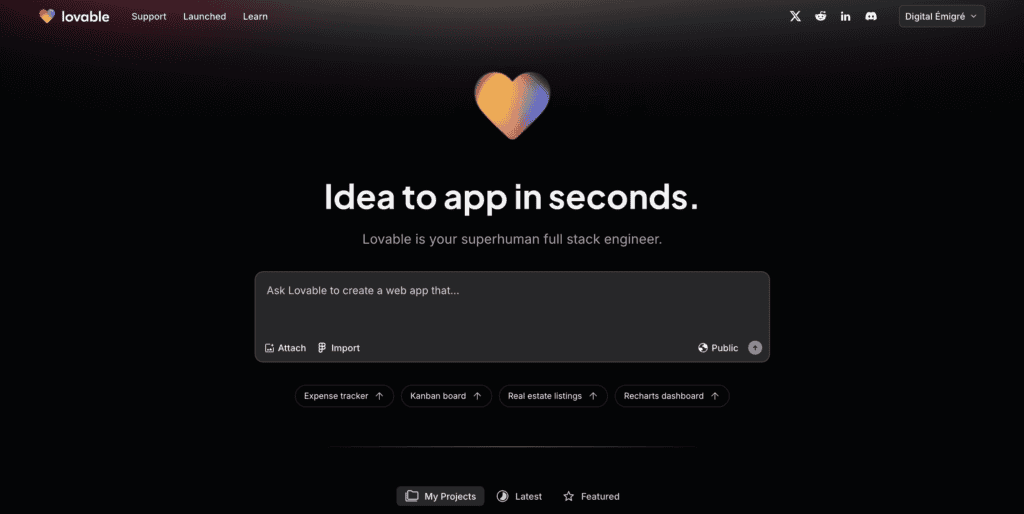 Lovable screenshot 1