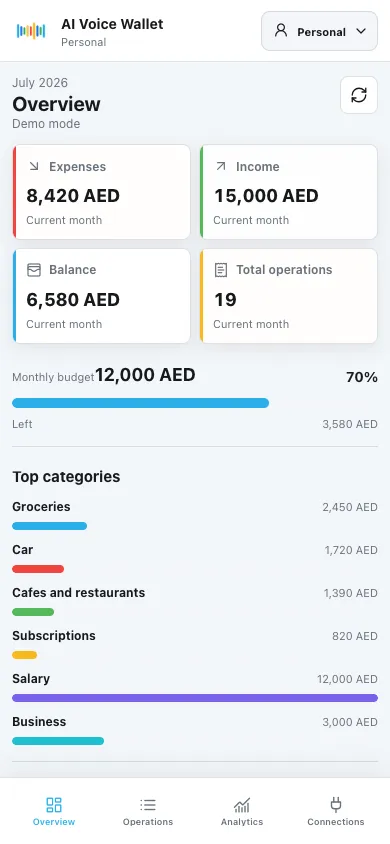 AI Voice Wallet screenshot 1